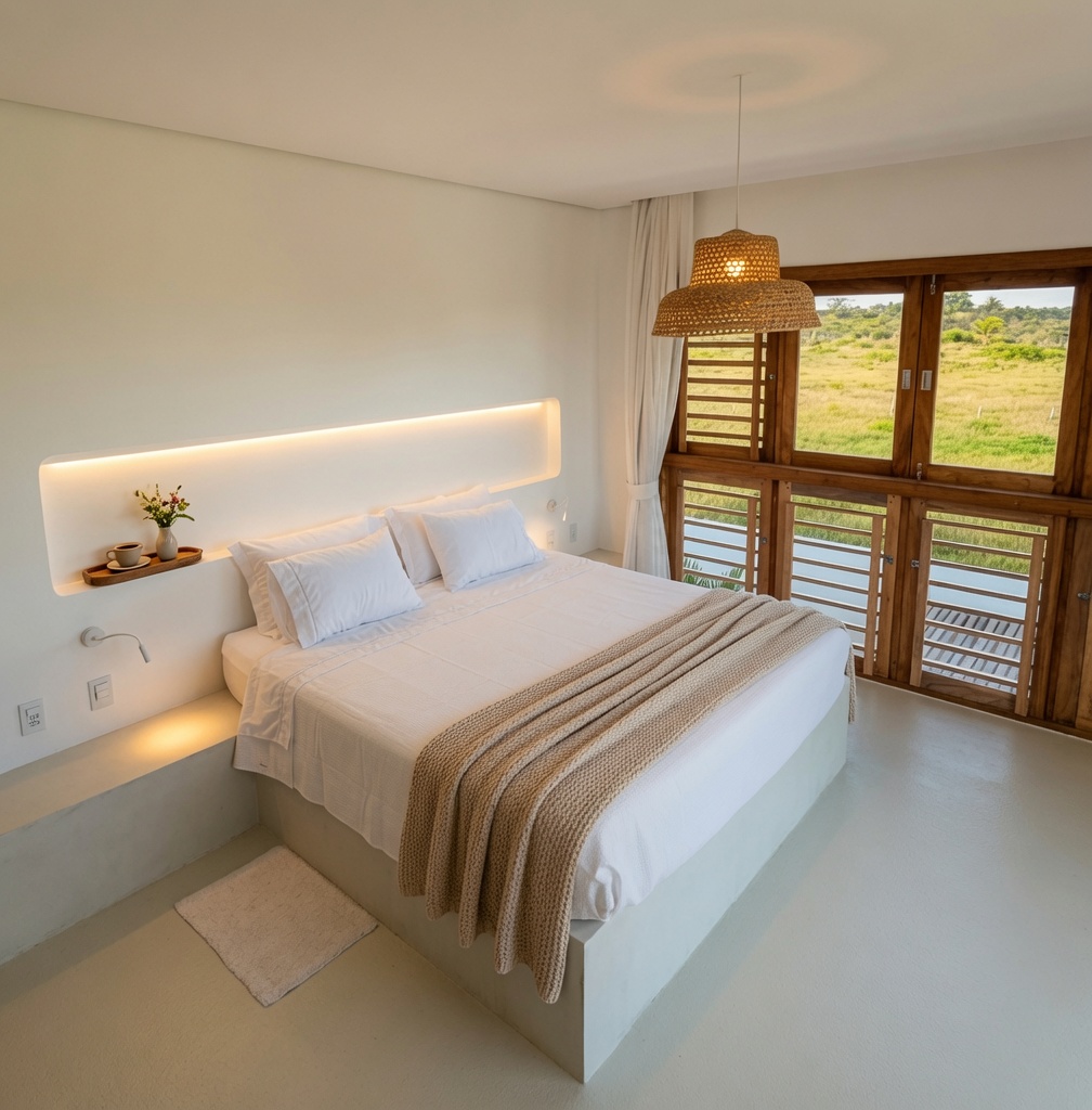 Suíte com cama king da Casa LoVento